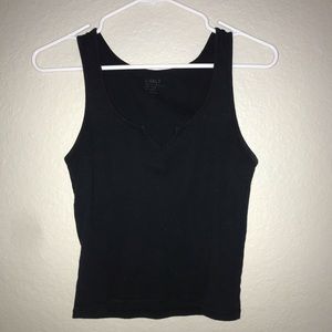 Brandy Melville Black v cut out tank top